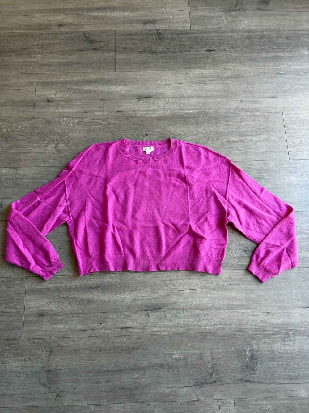 Pilcro crewneck 100% cashmere cropped sweater - size large